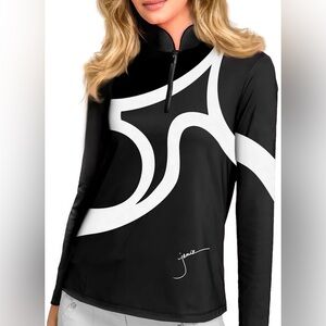Jamie Sadock Black and White Women's Top Jersey